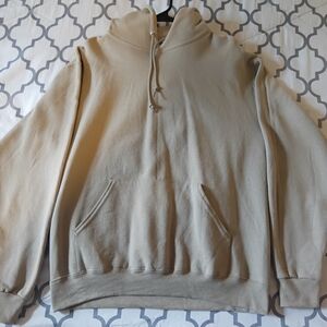 Beige Hoodie with Front Pocket